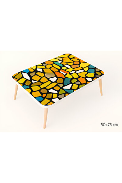 Boyut “Renkli Dokunuş: Mozaik Desenli El Yapımı Sehpa”
