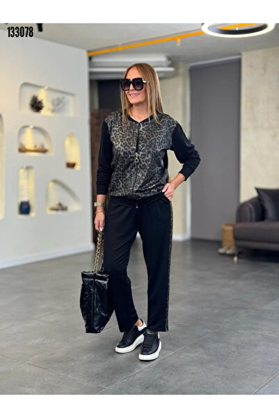 Valeria Butik Yilan Printed Bottom and Top Set