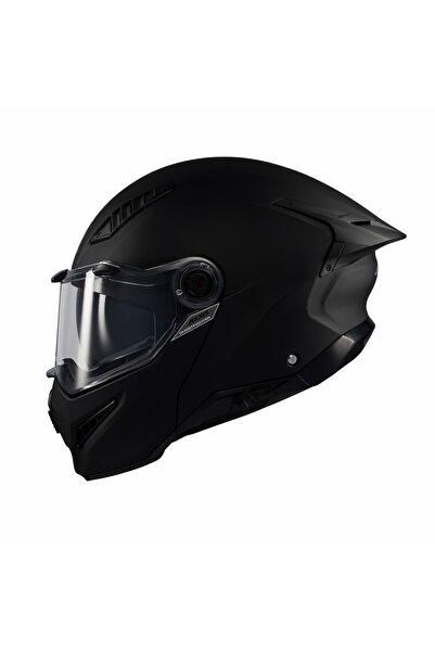AXXIS Ghostfighter SV Mat Siyah Motosiklet Çene Açılır Kask