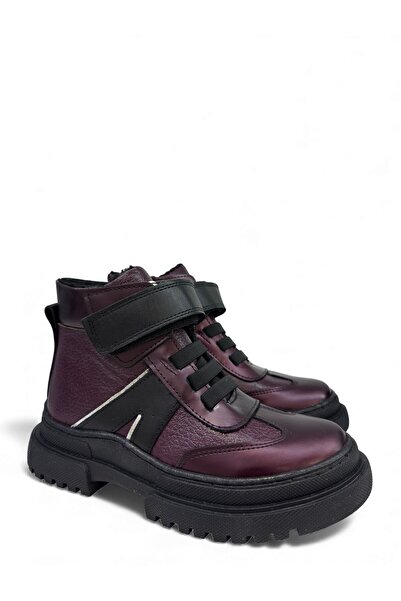 Tekiner Burgundy Genuine Leather Orthopedic Boots
