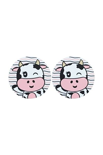 Flippy Coaster, Cow Model, PVC, 10 cm, Heat Resistant, White/Black