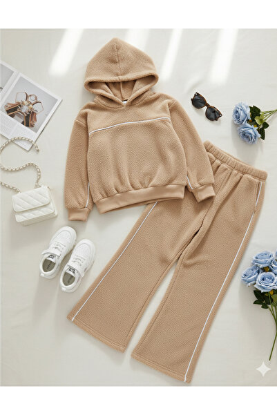 Calisa Winter Girl's Hooded Fleece Tracksuit Winter Set