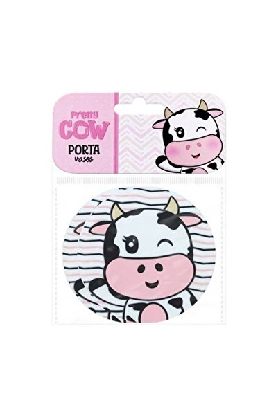 Flippy Coaster, Cow Model, PVC, 10 cm, Heat Resistant, White/Black