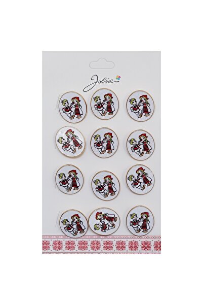 Flippy Σετ 12 Brose Martisor pentru Copii Baiat si Fata Imbracati Traditional