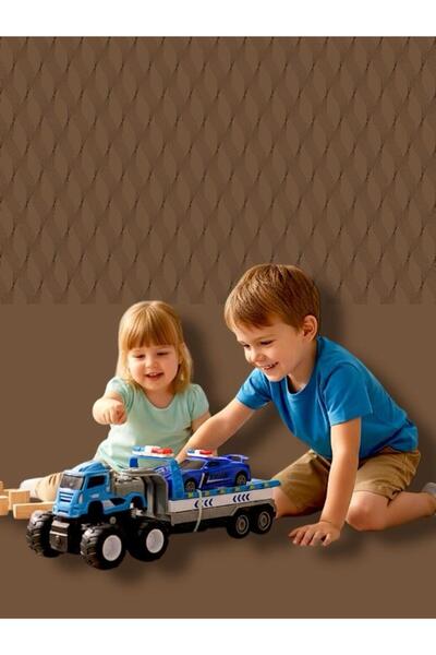 SAZE Klx600-361 Vardem Friction Die-Cast 4X4 Police Vehicles Carrying Truck