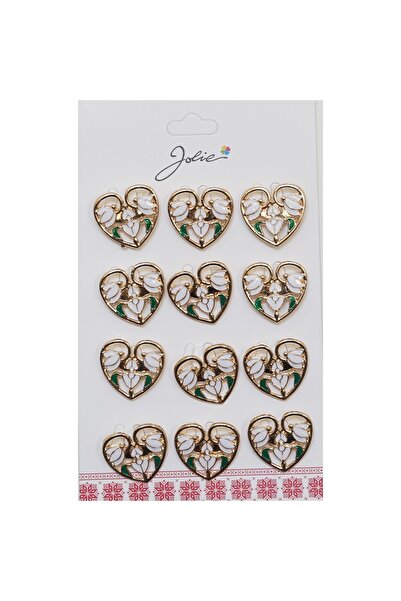 dng Set of 12 Martisor Brooches - 3 Snowdrops in Heart