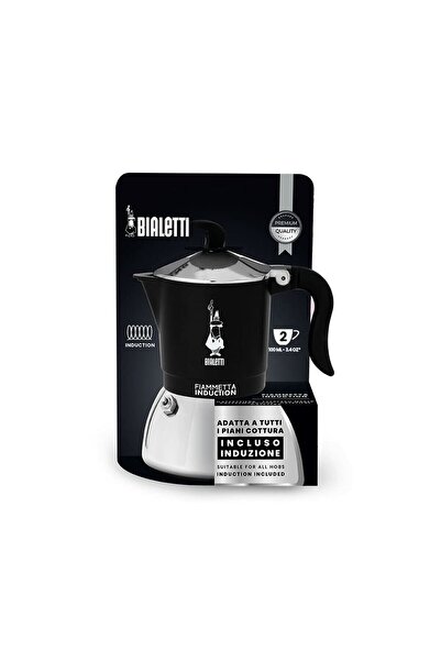 Bialetti Italian Coffee Maker FIAMMETTA Black Stainless Steel