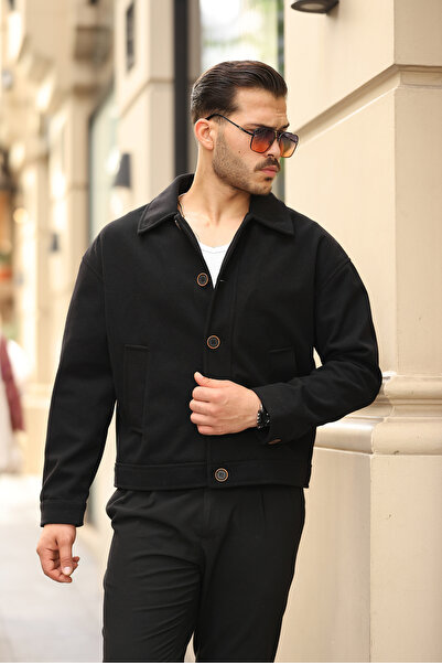YUSK Oversize Rahat Mevsimlik Kaşe Ceket