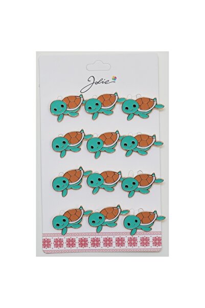 Flippy Set 12 Brose Martisor pentru Copii Broasca Testoasa,Jolie