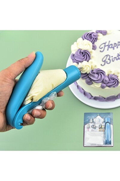 Flippy Set accesorii pentru decorarea torturilor, 5 capete cu model, 21,7 × 18,8 cm, albastru