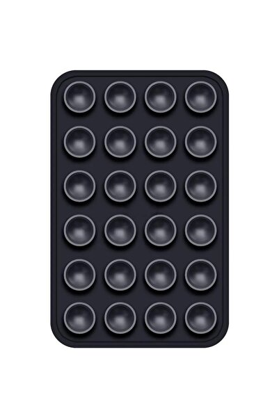Flippy Universal Adhesive Mount for Phone/Tablet, 24 Suction Cups, Silicone, 8x5.5x1 cm, Black
