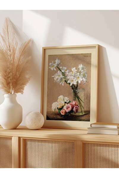 Patika Poster – Çiçek Armonisi | Çerçeveli Poster | Modern Duvar Dekoru | Tablo