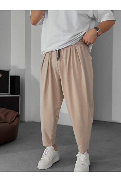 BYBASICMAN Beige Slim Basic Shalwar Tracksuit Ke-1021