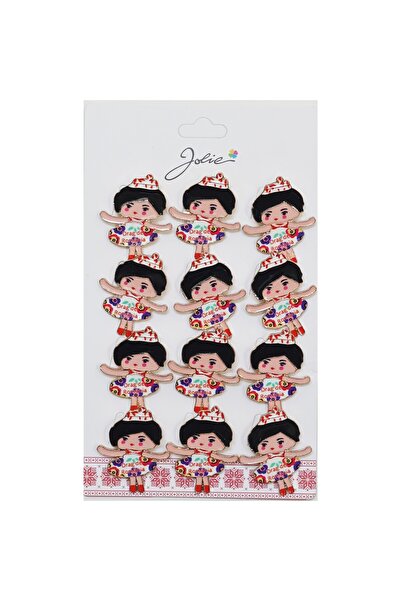 dng Set 12 Brose Martisor pentru Copii Fetita cu Coronita