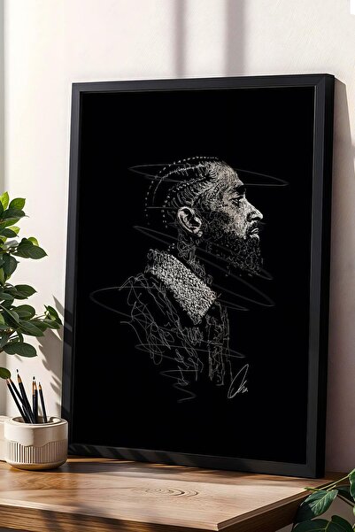 Saturn Εικόνα με κορνίζα του Nipsey Hussle, ράπερ χιπ χοπ - αισθητική αφίσα