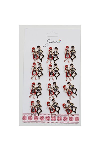 dng Set of 12 Martisor Brooches - Spring Dancing Couple (Traditional)