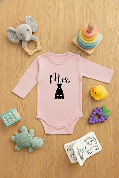 LORVEX Zıbın Cute Bodysuit with Snaps (Baby) Mrs Printed