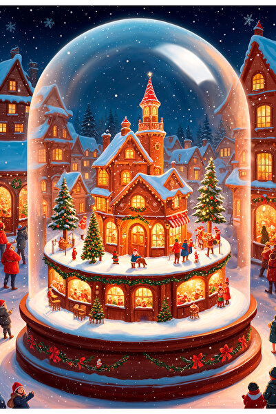 Home Kar küresi şehir çocuk odası poster duvar kağıdı