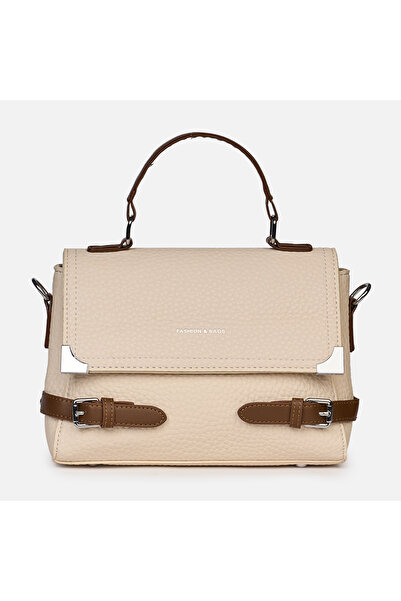 LanaFashion Geanta dama din piele ecologica cu clapetă și detalii metalice el...