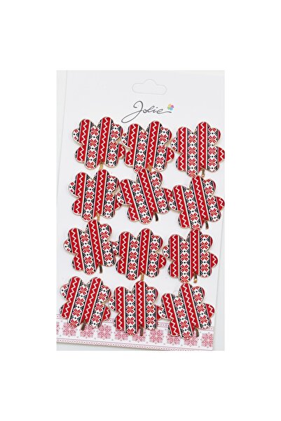 dng Set of 12 Martisor Brooches - Spring Clover with Traditional Motif