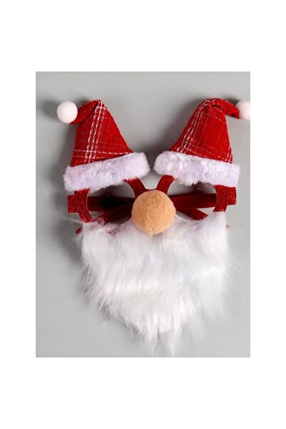 Flippy Christmas Glasses with Nose and Beard, Santa Claus Model, 24 x 14 cm, Red