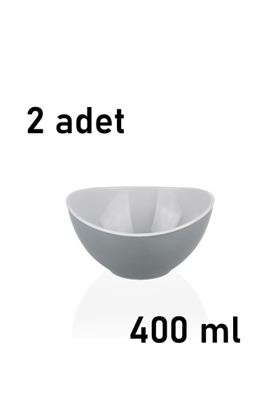 Mons 2 Adet Kase Qlux İdeas Bpa İçermez Çift Renkli Kase Sofra Salata Cips Ku...