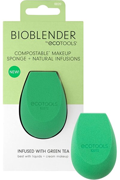 Ecotools إسفنجة مكياج قابلة للتحلل الحيوي من الشاي الأخضر، عدد 1
