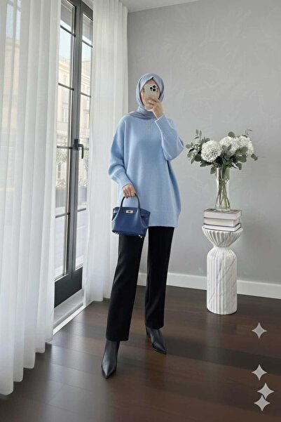 lizge giyim Women's Premium Oversized Trend Trico Sweater