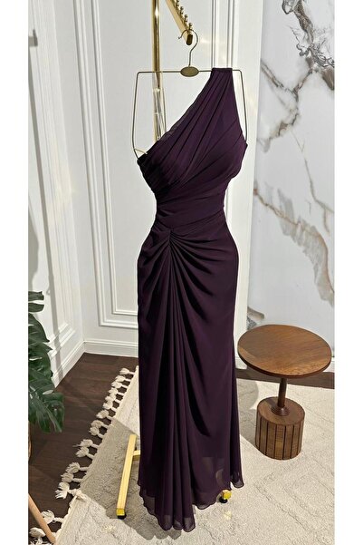 Bailsan فستان طويل شيفون ليلكي