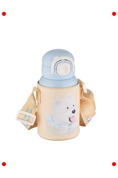 markentegra Dual-Use Steel Water Flask with Straw - 520 ml Blue