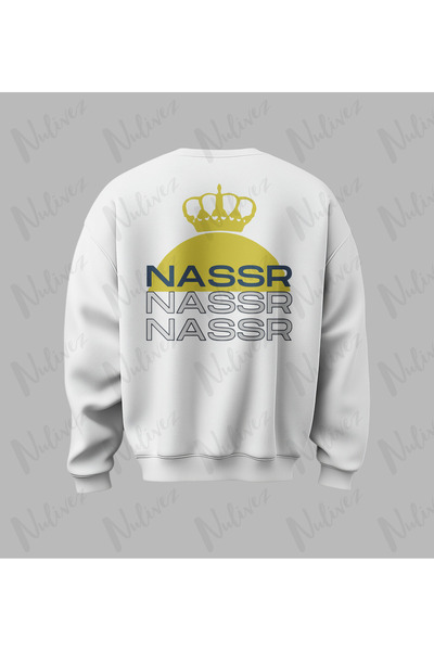 Nulivez Al-Nassr Design Back Printed High Quality Unisex Oversized O Neck Sweatshirt