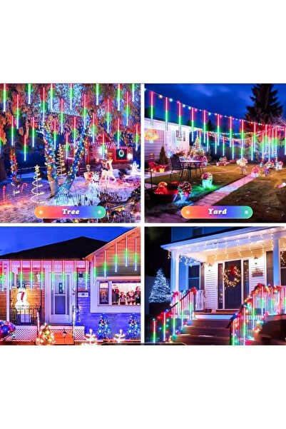 Issa Inst LED 4m fir de Craciun multicolor ,Ploaie de Meteoriti 8 Tuburi 50Cm...