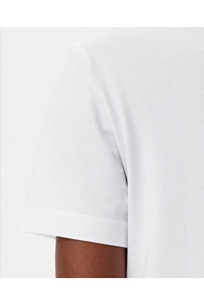 Calvin Klein - Tricou dama, culoare alb, 100% bumbac, logo brodat