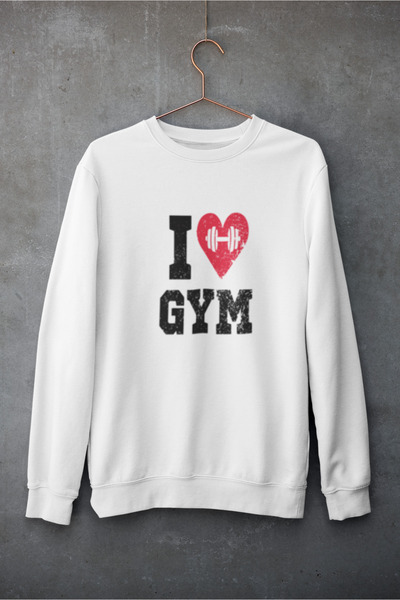 MG Love Gym Printed Cotton Long Sleeve 3 Thread Sha Fleece-Lined Nisex Sweatshirt