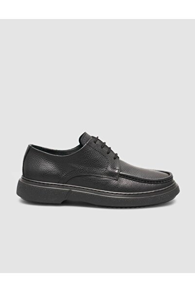 Cabani 100% Genuine Leather Black Men's Casual Shoes