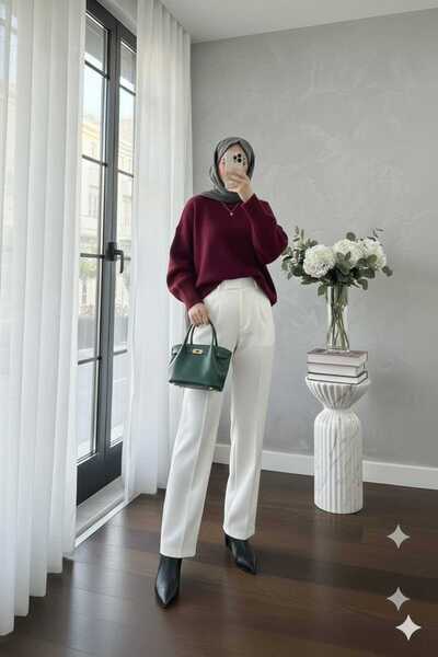 lizge giyim Women's Premium Oversized Trend Trico Sweater