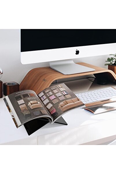 ALAYRA International 2-Pcs Black Acrylic X-Shaped Book Stand 28×14.2 & 25×15 cm – Reading & Display