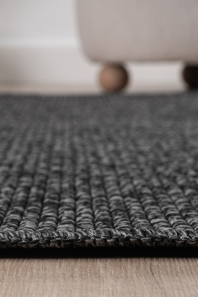 Colore Home Anthracite Jute Wicker Knitted Non-Slip Base Washable Sisal Carpet Jute Runner