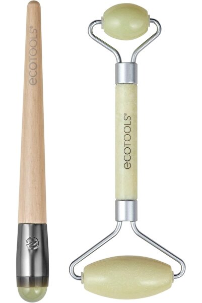 Ecotools Jade Facial Roller and Eye Roller Duo, 2 Piece Set