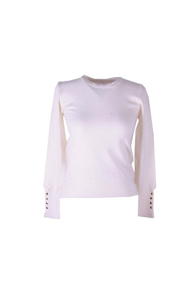 trender Basic O Neck Ecru Women's Sweater 26Kl71A40020