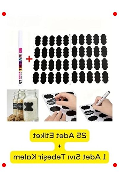 ilosstore 25 Pieces Spice Jar Label and Pen Set