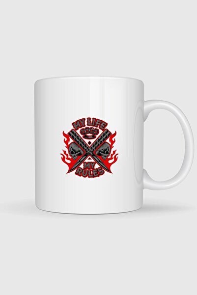 Bahriyeli Collection My Life My Rules Printed Mug Cups
