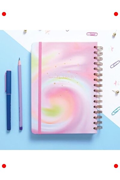 markentegra مفكرة تخطيط حلزونية غير مؤقتة مقاس A5 - تجريدي