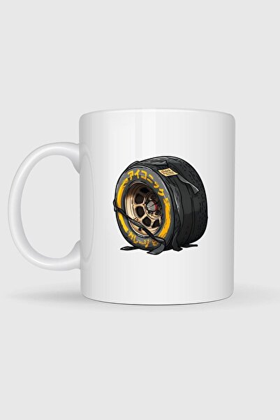 Bahriyeli Collection Check Tire Pressure Printed Mug Cups
