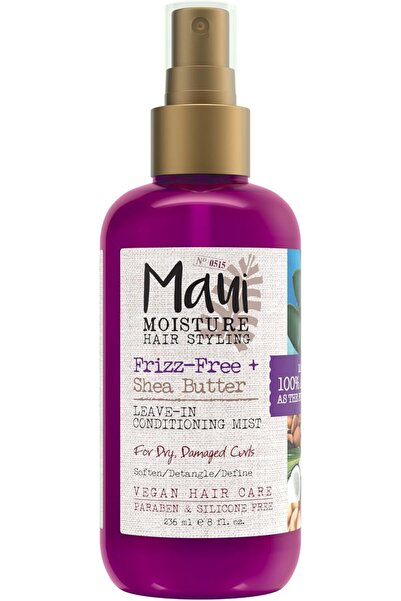 Maui Moisture بخاخ مرطب للشعر المجعد، غني بزبدة الشيا، خالٍ من التجعد، لتصفيف...