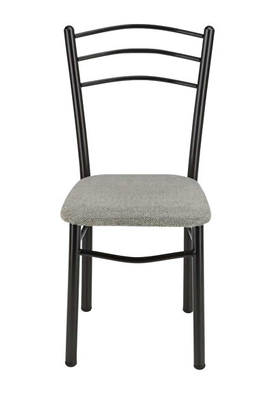 Tugrada Metal Gövdeli Gri Döşemeli Sandalye – Dayanıklı & Şık Tasarım