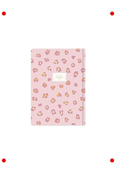 Genel Markalar Pembe Leopar Desenli Ciltli Akademik Ajanda 17x24 cm