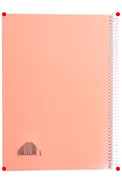 markentegra دفتر ملاحظات مربعات حلزوني A4 - 144 ورقة برتقالي