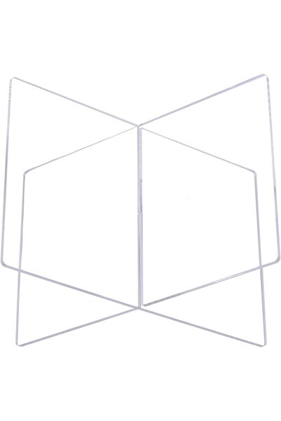 ALAYRA International Clear Acrylic Cookbook Stand 17.5x24 cm – X-Shaped Book Holder & Display Rack