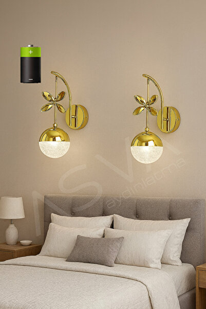 asva aydınlatma 2 Adet Kelebekli Tasarımlı Pilli Günışığı Led Duvar Apliği – ...